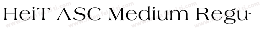 HeiT ASC Medium Regu字体转换